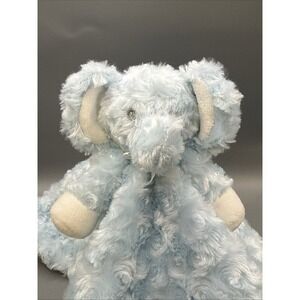 Blankets & Beyond Elephant Lovey Blue Rosette Swirl Security Blanket Plush